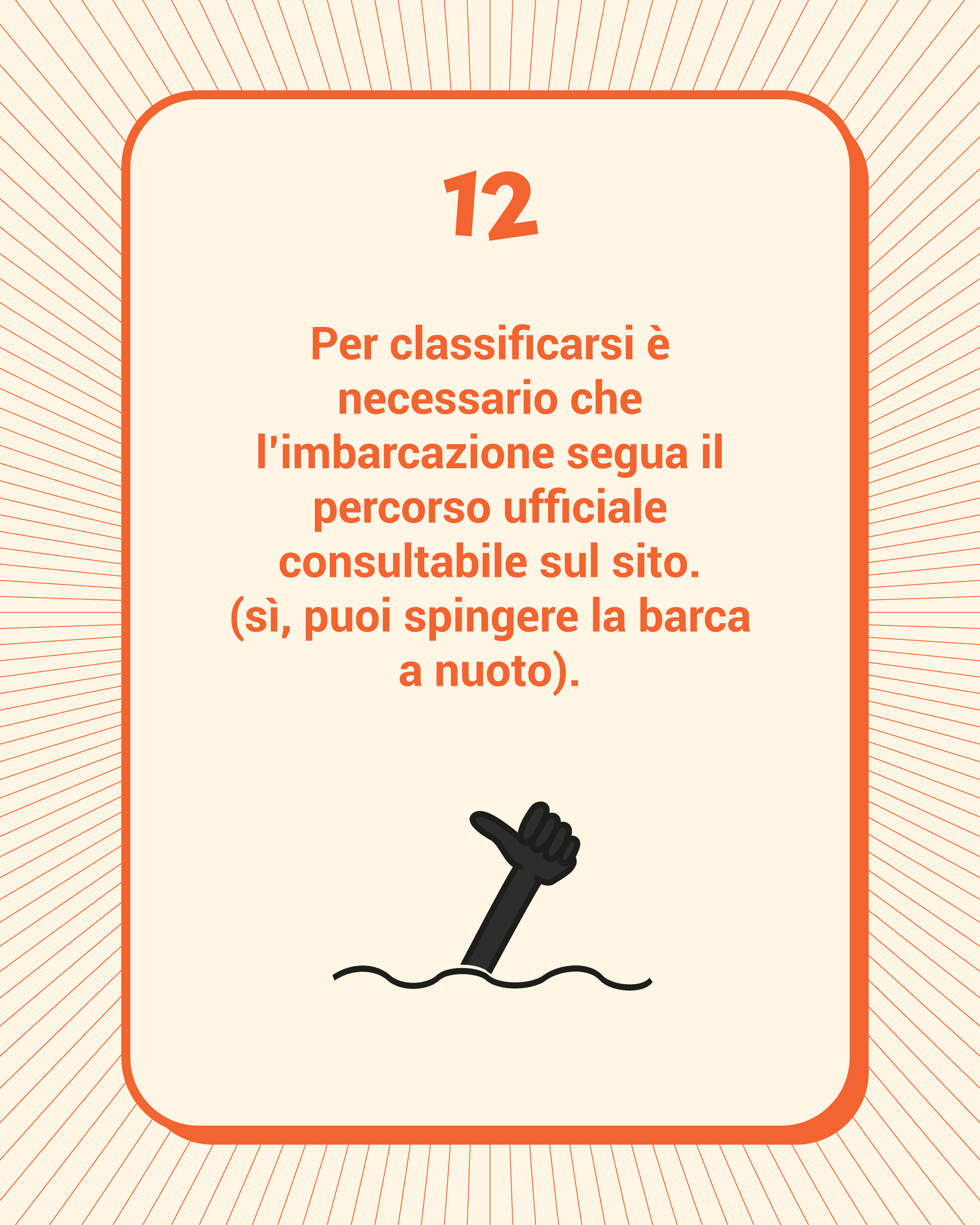 Regola 12: Non bestemmiare contro gli altri che non sono ancora pronti alla prova. Colora con la falce e con i sassi consumati finché diventi maturo e puoi decollare.